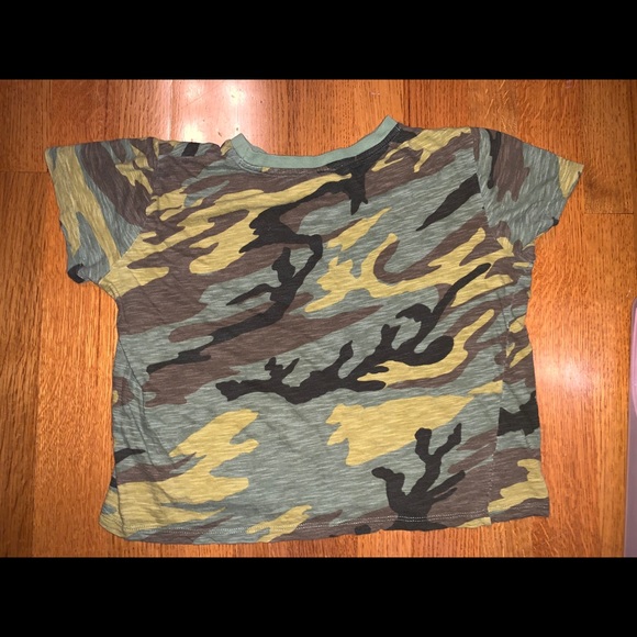 Camouflage Forever 21 Crop Top - Picture 1 of 2